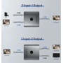 CABLETIME HDMI switch CT-HS4K-2G, 2 σε 1, 4K/60Hz, bidirectional, γκρι
