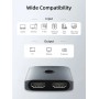 CABLETIME HDMI switch CT-HS4K-2G, 2 σε 1, 4K/60Hz, bidirectional, γκρι
