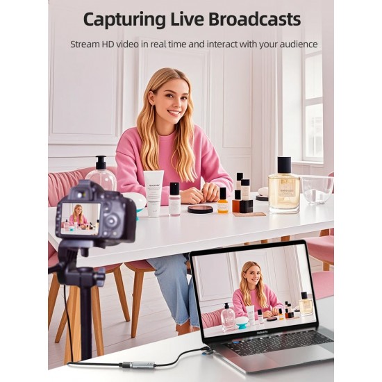 CABLETIME video capture CT-ACHC3-AG, HDMI/USB & USB-C, 4K/30Hz, γκρι