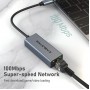 CABLETIME αντάπτορας δικτύου CT-CML100-AG, USB-C, 100Mbps Ethernet, γκρι