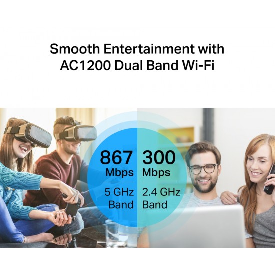 TP-LINK router Archer C6, Wi-Fi 1200Mbps AC1200, MU-MIMO, V6.0
