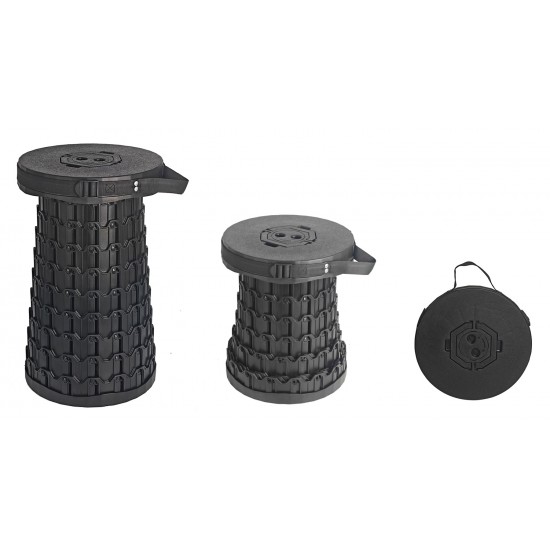 HOME USE πτυσσόμενο καρεκλάκι HUH-0269, αντοχή έως 200kg, 30x50cm, μαύρο