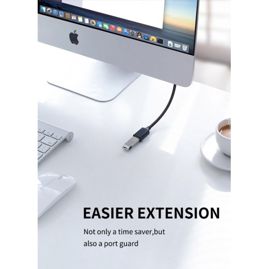 CABLETIME καλώδιο προέκτασης USB CT-C160-U3-AMAFN, 5Gbps, 1m, μαύρο
