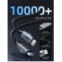 CABLETIME καλώδιο USB-C CT-C160-PU31-CMCM2, USB 3.2, 100W, 20Gbps, 4K, 1.5m, μαύρο