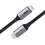 CABLETIME καλώδιο USB-C CT-C160-PU31-CMCM2, USB 3.2, 100W, 20Gbps, 4K, 1.5m, μαύρο
