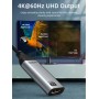 CABLETIME αντάπτορας USB-C σε HDMI CT-C160-PU31-CMHDFN1, 4K/60Hz, 0.15m, μαύρος