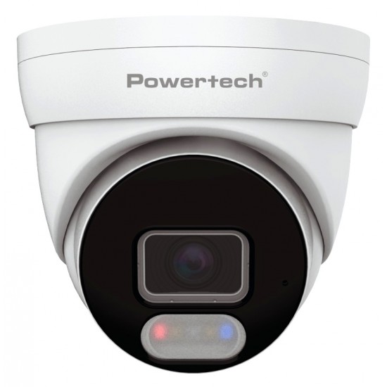 POWERTECH IP κάμερα PT-1593 με μικρόφωνο & Full Color λειτουργία, 8MP, 2.8mm, PoE, IP67