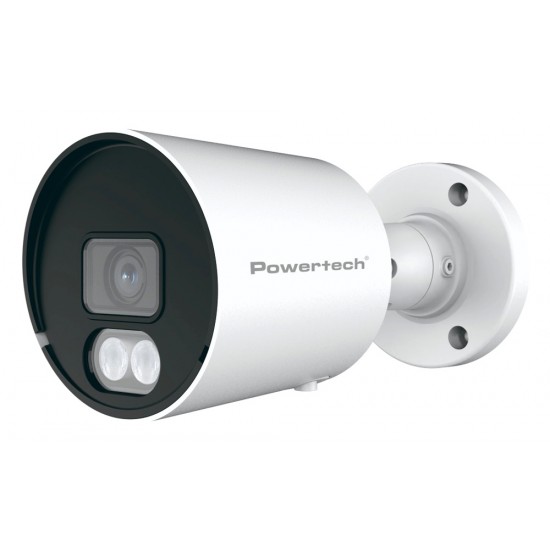 POWERTECH υβριδική κάμερα CCTV PT-1585 με μικρόφωνο & Full Color λειτουργία, 8MP, 2.8mm, IP67