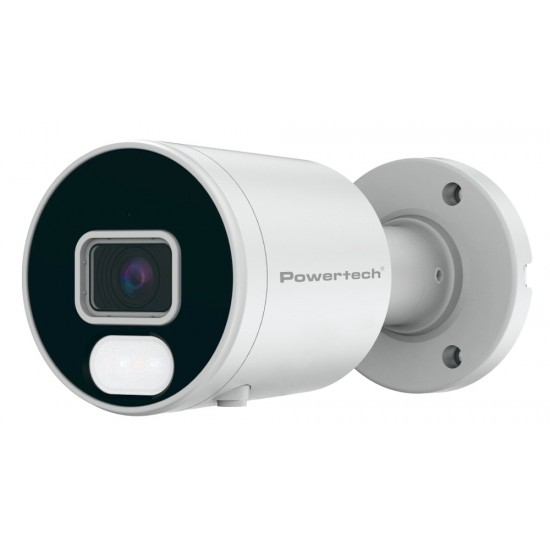 POWERTECH IP κάμερα PT-1594 με μικρόφωνο & Full Color λειτουργία, 8MP, 2.8mm, PoE, IP67