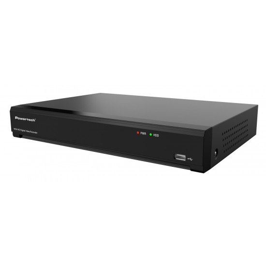 POWERTECH XVR υβριδικό καταγραφικό PT-1597, 5MP, H.264/H.265, 16 κανάλια
