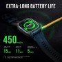 KOSPET smartwatch PULSE 2, heart rate, 1.96" AMOLED, GPS, 5 ATM & IP69, με φακό, μαύρο
