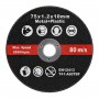 POWERTERCH σετ δίσκοι κοπής μετάλλου/πλαστικού PT-1648, 75mm, 20500rpm, 5τμχ