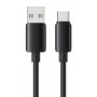 USAMS καλώδιο USB-C σε USB SJ786, σιλικόνης, 3A, 480Mbps, 1m, μαύρο