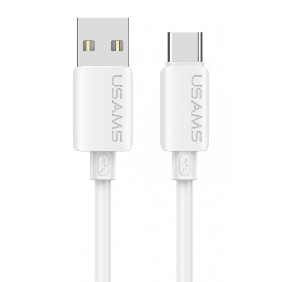 USAMS καλώδιο USB-C σε USB SJ786, σιλικόνης, 3A, 480Mbps, 1m, λευκό