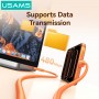 USAMS καλώδιο USB-C σε USB SJ786, σιλικόνης, 3A, 480Mbps, 1m, λευκό