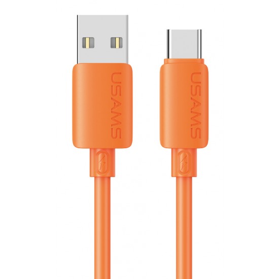 USAMS καλώδιο USB-C σε USB SJ786, σιλικόνης, 3A, 480Mbps, 1m, πορτοκαλί