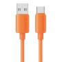 USAMS καλώδιο USB-C σε USB SJ786, σιλικόνης, 3A, 480Mbps, 1m, πορτοκαλί