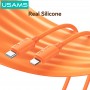 USAMS καλώδιο Lightning σε USB-C SJ788, σιλικόνης, 30W, 480Mbps, 1m, λευκό