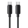 USAMS καλώδιο USB-C SJ787, σιλικόνης, 60W, 480Mbps, 1m, μαύρο