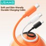 USAMS καλώδιο USB-C SJ787, σιλικόνης, 60W, 480Mbps, 1m, λευκό