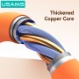 USAMS καλώδιο USB-C SJ787, σιλικόνης, 60W, 480Mbps, 1m, πορτοκαλί