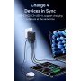 USAMS φορτιστής/αντάπτορας πρίζας CC334, USB & 3x USB-C, universal, 100W, GaN, μαύρος