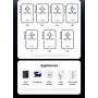 USAMS φορτιστής/αντάπτορας πρίζας CC334, USB & 3x USB-C, universal, 100W, GaN, μαύρος