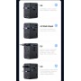 USAMS φορτιστής/αντάπτορας πρίζας CC334, USB & 3x USB-C, universal, 100W, GaN, μαύρος