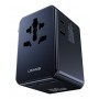 USAMS φορτιστής/αντάπτορας πρίζας CC334, USB & 3x USB-C, universal, 100W, GaN, μαύρος