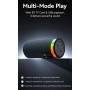 USAMS φορητό ηχείο YX018 με LED φωτισμό, 2x 5W, Bluetooth, 1500mAh, μαύρο
