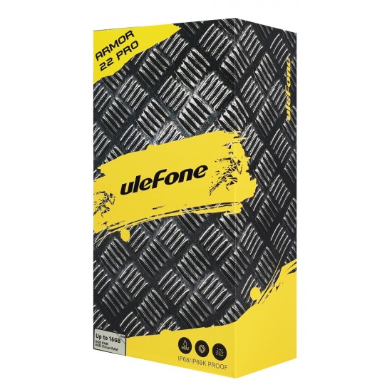 ULEFONE smartphone Armor 22 Pro, 6.58", 8/128GB, 6600mAh, IP68/IP69K/MIL-STD-810H, μαύρο