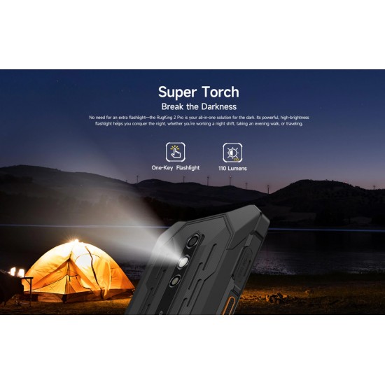 ULEFONE smartphone RugKing 2 Pro, 5.45", 6/128GB, 4550mAh, IP68/IP69K/MIL-STD-810H, μαύρο
