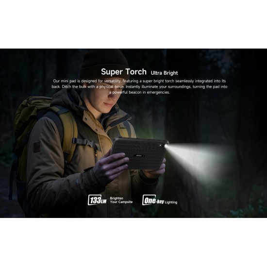 ULEFONE tablet RugKing Pad Pro, 8.68", 8/128GB, 7100mAh, IP68/IP69K/MIL-STD-810H, 4G, μαύρο