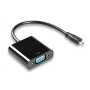 POWERTECH αντάπτορας micro HDMI σε VGA CAB-H032, 0.20m, μαύρος