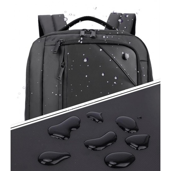 ARCTIC HUNTER τσάντα πλάτης 1500346 με θήκη laptop 15.6", 15L, μαύρη