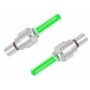Καπάκι βαλβίδας ποδηλάτου AG304B, LED, 6.5cm, 2τμχ, πράσινο