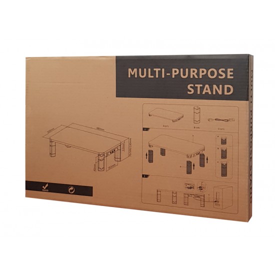 BRATECK επιτραπέζια βάση AMS-7 για οθόνη 17-32", 3x USB 3.0, 20kg
