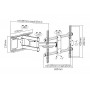 BRATECK επιτοίχια βάση τηλεόρασης LPA49-463D, 37-70", 60kg, heavy duty, full motion