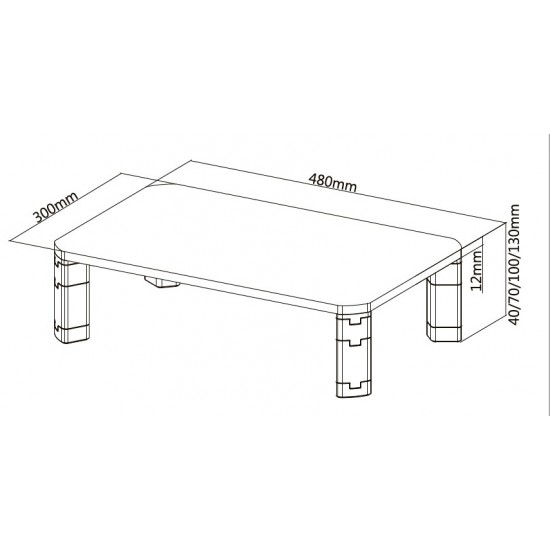 BRATECK επιτραπέζια βάση οθόνης/laptop AMS-6, 17-32", έως 20kg