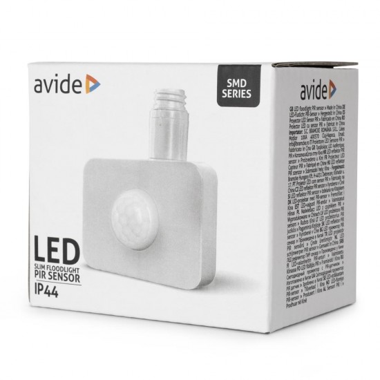 Αισθητήρας PIR προβολέα LED Avide Λευκό