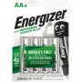 Energizer Επαναφορτιζόμενη AA 2000mAh (4τμχ)