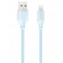 XO NB291 Καλώδιο Φόρτισης & Μεταφοράς Δεδομένων USB-A σε Lighting Πλεκτό 6A Μπλε 1m