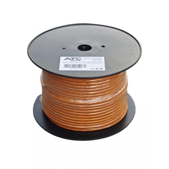 ATC-107 Στροφείο SFTP CAT7 CCA PVC Πορτοκαλί 100m