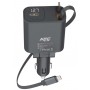 ATC-CA16 Φορτιστής Αυτοκινήτου 45W USB-A & Type-C με Επεκτεινόμενο Καλώδιο Lightning & Type-C