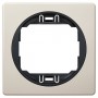 EON E6801.9E One-gang frame 80x80, beige with black holder