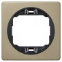 EON E6801.G2E One-gang frame 80x80, brushed nickel with black holder