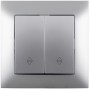 Entac 106+6 Arnold Recessed alternative switch Silver