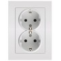 Entac Arnold Recessed wall socket 2x earthed White