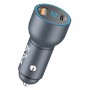 ATC-CA09 Φορτιστής Αυτοκινήτου με 2 Θύρες USB-A & Type-C και LED Οθόνη 42.5W