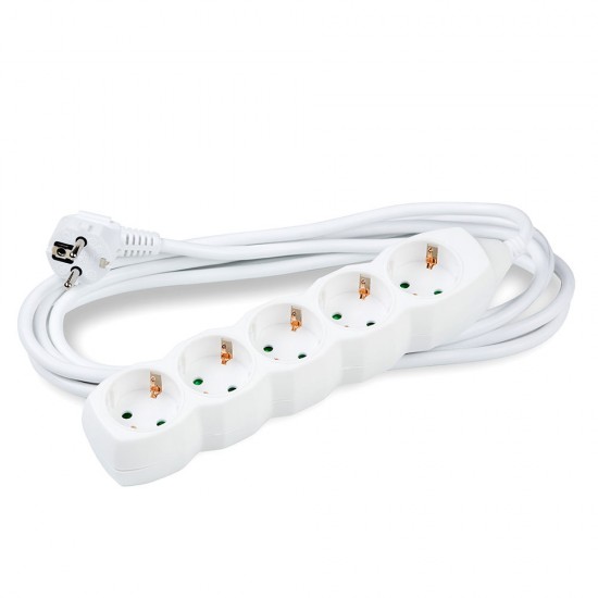 Technik Πολύπριζο 5 Θέσεων 1,5mm2 Λευκό 3m